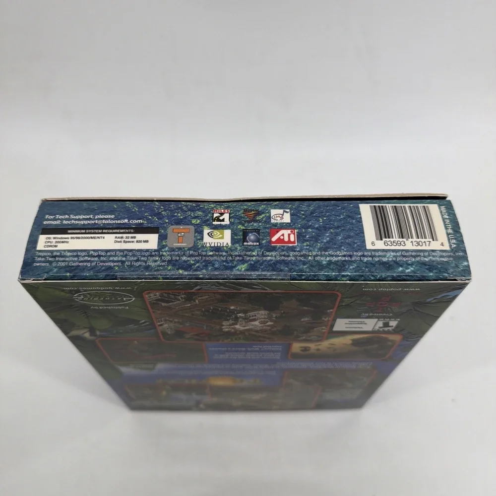 Tropico (PC, 2001) Box And Game Top pop Take two Athering Sim